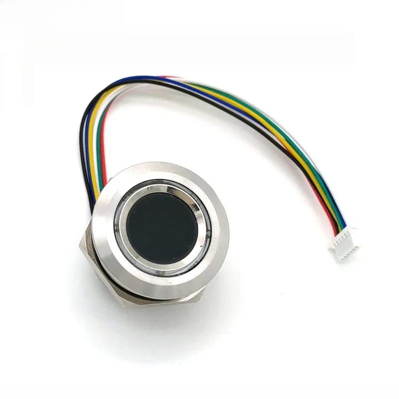 GROW R503 nowy okrągły okrągły wskaźnik pierścieniowy RGB sterowanie LED DC3.3V SH1.0-6pin pojemnościowy moduł czytnika linii papilarnych skaner — zdjęcie 2