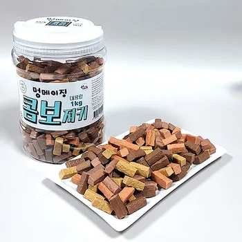 멍메이징 콤보져키1kg 국내산통간식,강아지져키,개간식, 애완견간식 