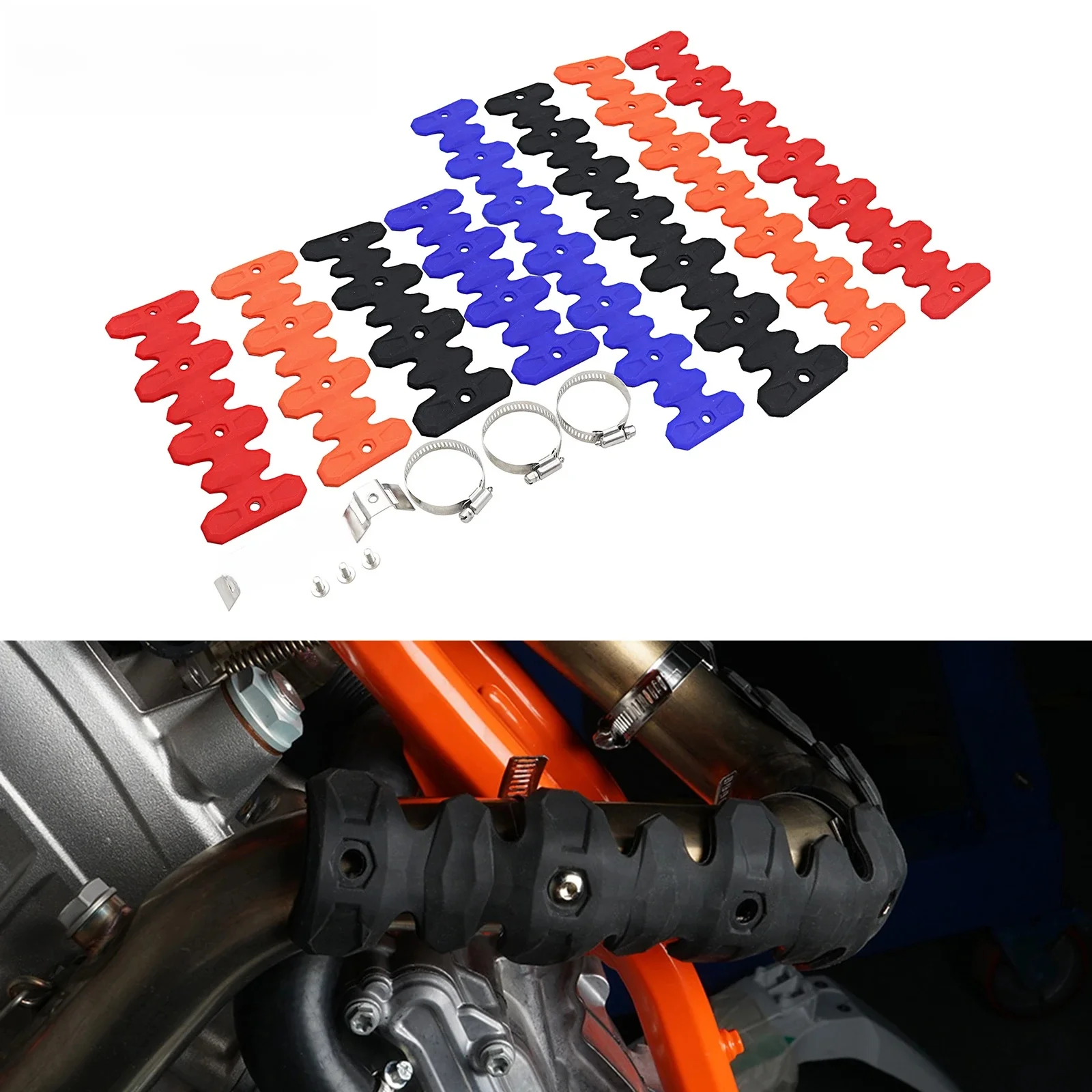 AliExpress Motorcycle 22CM 40CM Exhaust Pipe Muffler Heat Shield Protection For KTM Hodna Yamaha Kawasaki Suzuki SX XC Dirt Bike Universal