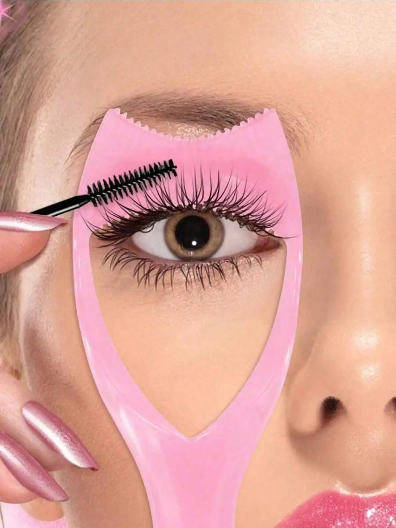 

3-In-1 Mascara Applicator, Mascara Protector Tool, Lash Assist Tool, 1 Reusable Makeup Helper For Beginners To Apply Mascara And Eyeliner Perfectly, Create Natural Clump-Free Lashes, Mascara Guard Applicator With Lash Separator And Tweezers, Suitable For