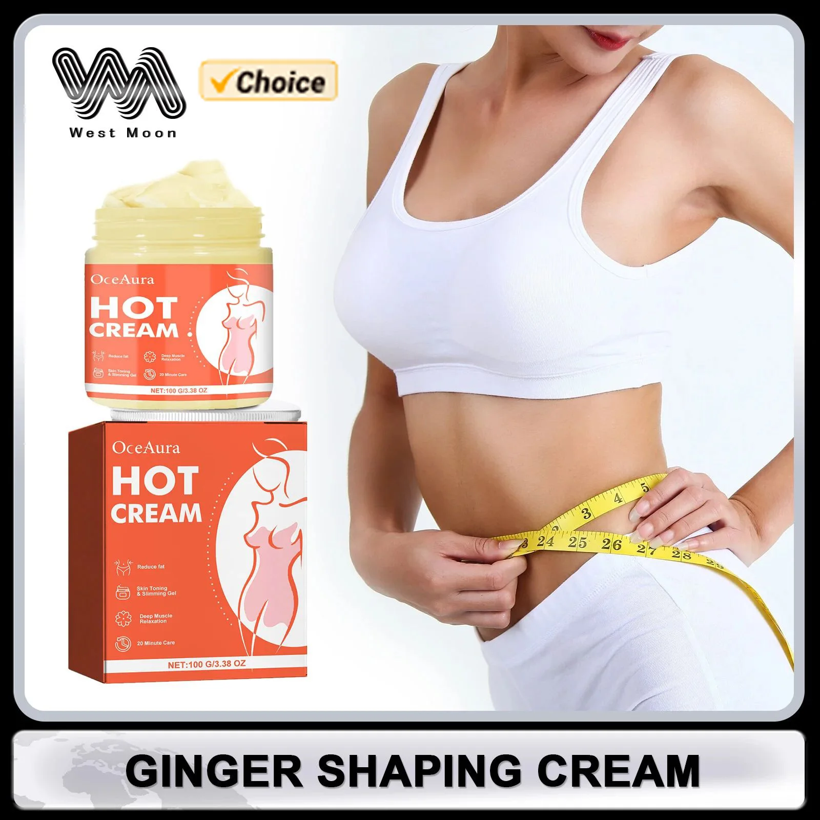 Ginger Fat Burner Weight Loss Cream Anti-Cellulite Body Slimming Woman Gel Full Body Losing Weight Massager Cream Beauty Health