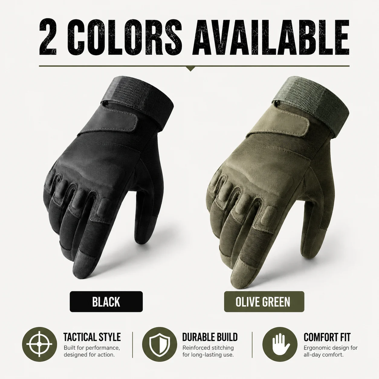 Tactical Gloves Touchscreen Anti-Slip Breathable Military Outdoor Work Motorcycle Hiking Riding Full Finger Protective Gloves