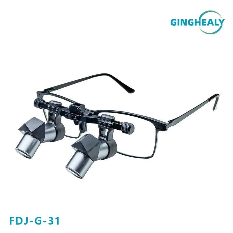

Металлические лупы Ginghealy 3.5X/4.5X/5.5X/6.5X с эргономичным дизайном, призматические, для стоматологии, ЛОР и хирургии, с регулировкой IPD, титановая оправа