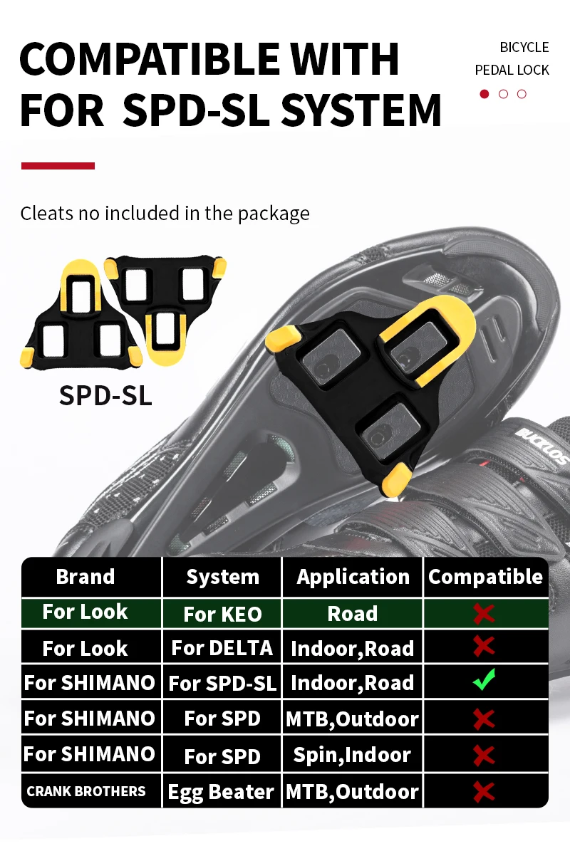 BUCKLOS Titan Spindel PD-R8000 Pedal für SPD-SL Aluminium Fahrrad Klickpedal Ultraleichtes Rennradpedal mit Klampe – Detail 4