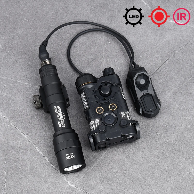 Tactical L3 NGAL M600 M300 LED Flashlight PEQ15 Light Combo LED Flashlight Light with Pressure Switch Fit 20mm Rail PEQ image 3