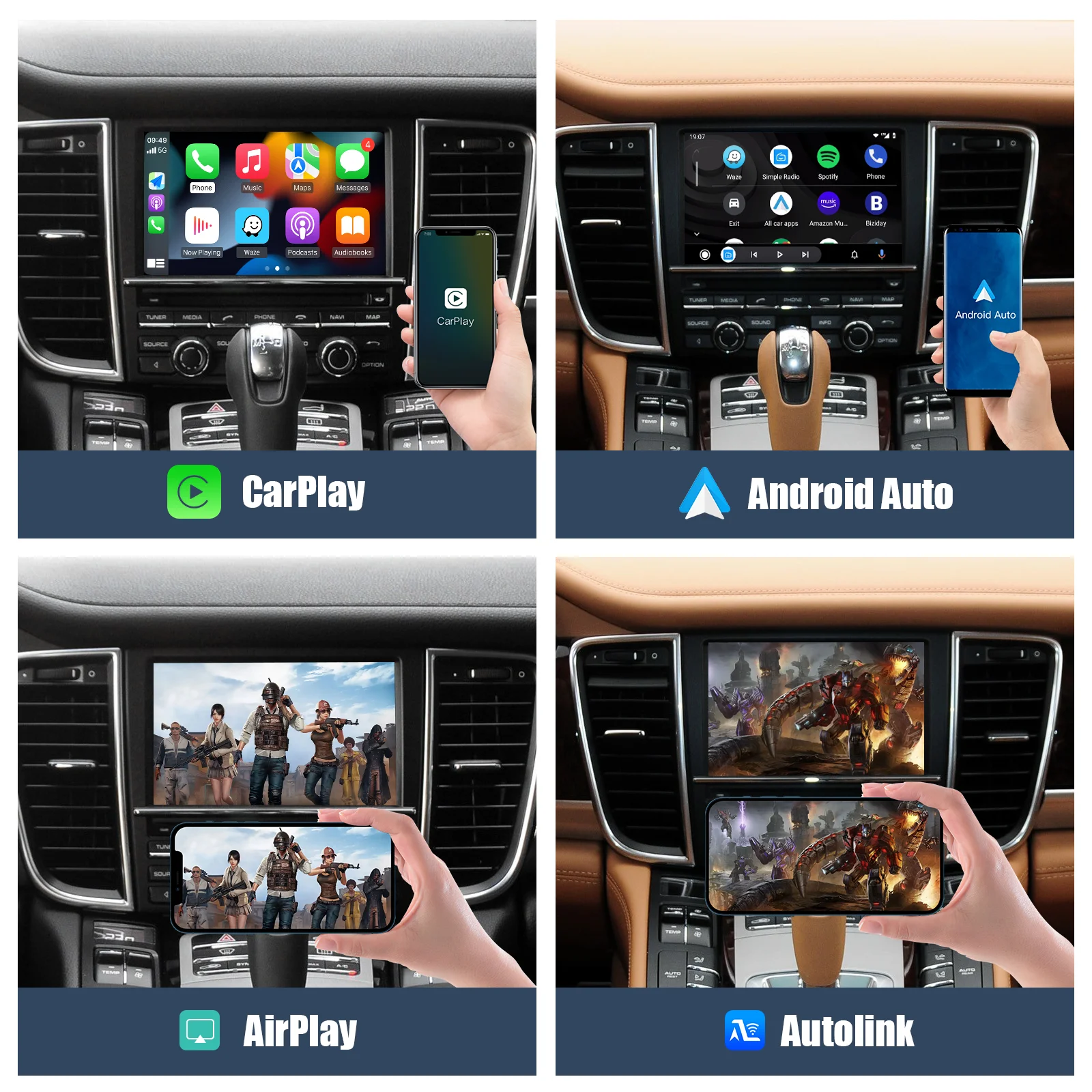 CARABC Wireless Carplay Android Auto Fits For Porsche PCM3.1 Panamera Cayenne Cayman Macan Boxster 911 991 718 Reverse Camera