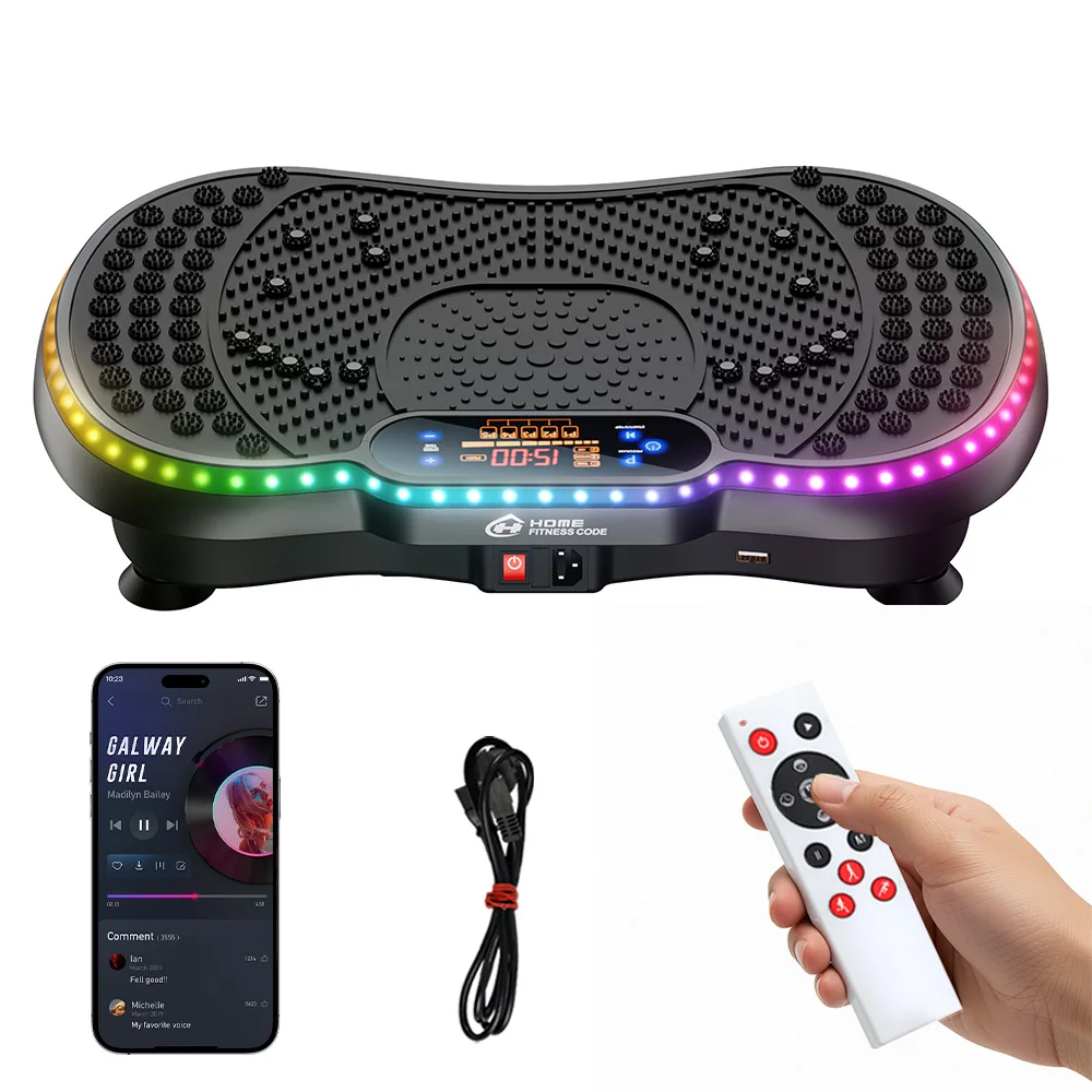GartistGO Vibrationsplatte Trainingsgerät Lymphdrainage-Maschine zur Gewichtsreduktion Ganzkörper-Workout Vibrations-Fitnessplattform mit 15 Programmodi 150 kg Tragkraft Vibrationsplatte zur