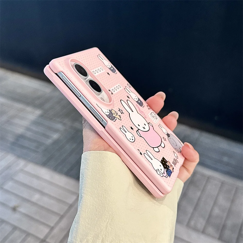 Urocze etui na telefon z motywem króliczka Miffy do Samsung Galaxy Z Fold 8 Ultra Fold 8 z łańcuszkiem, odporne na wstrząsy etui do Fold 8. — zdjęcie produktu 5