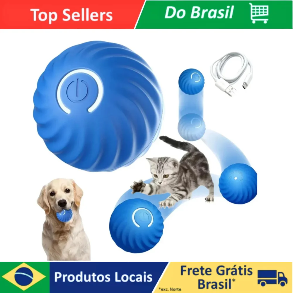 Brinquedo Interativo Para Pets Com Rotação Automática E Recarga Por USB Jogo Divertido Para Cães E Gatos