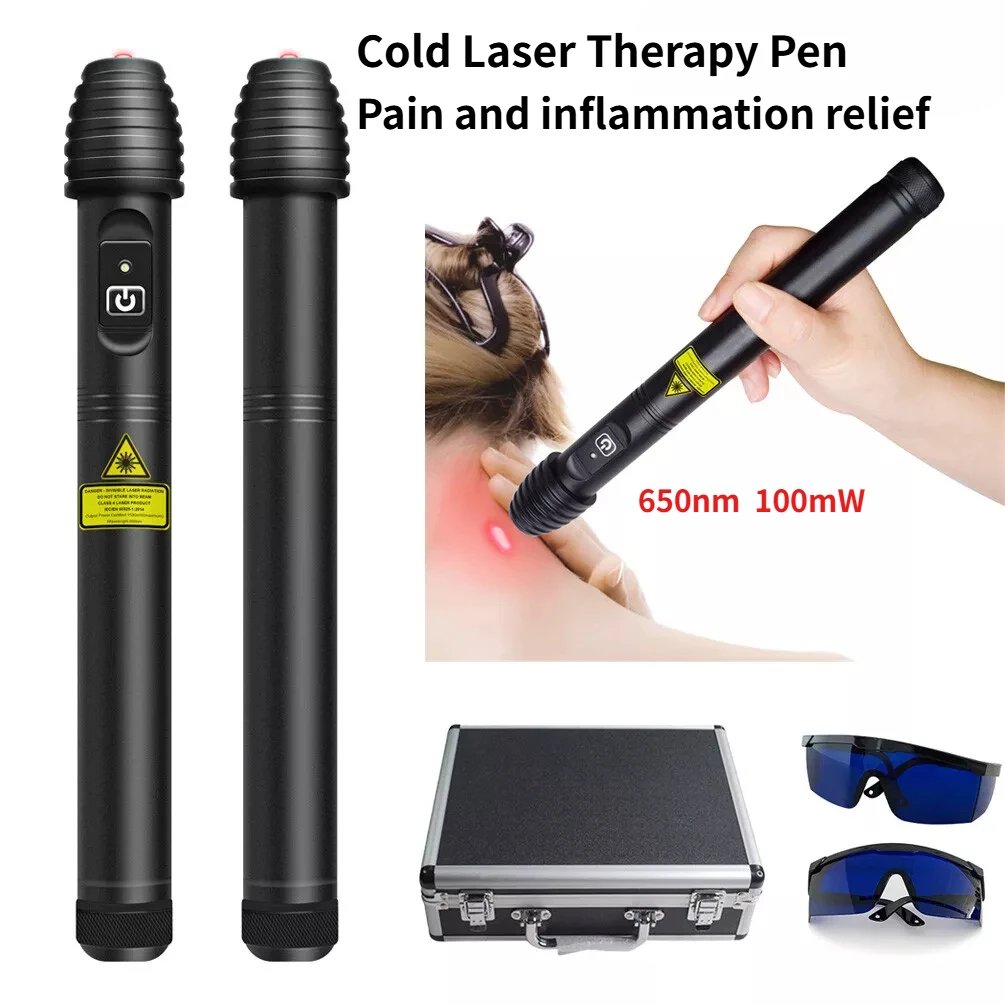 

Pain Relief Cold Laser Pen 650nm 100mW Red Light Therapy Device for Arthritis Sciatica Tissue Repair and Inflammation Treatment