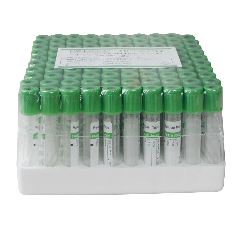 

3ml 100pcs Disposable Heparin Sodium Vacuum Blood Collection Tube Medical Sterile Vacuum PT Coagulation Blood Tube