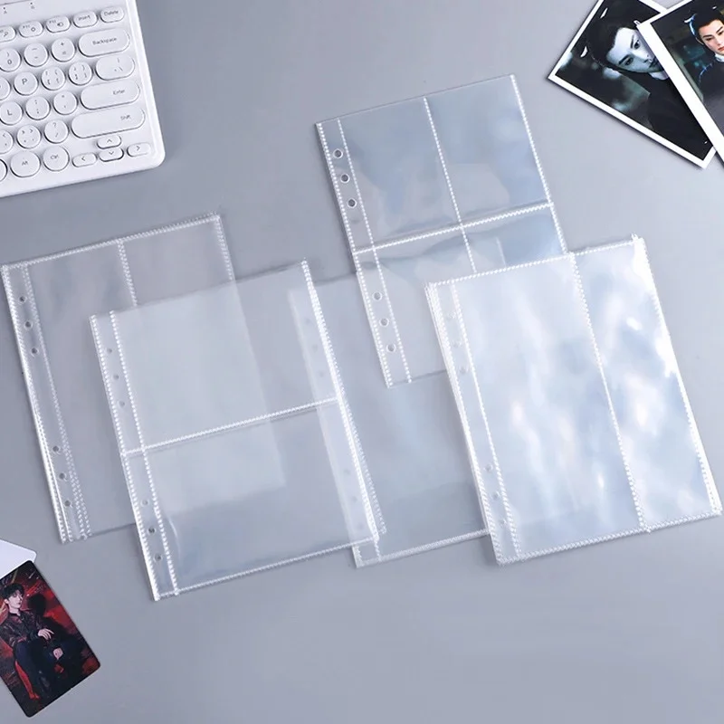 A4 A5 Przezroczysta torba na dokumenty z PP z luźnymi kartkami Papier testowy Przechowywanie kart fotograficznych Książka Papierowy organizer Zestaw teczek na dokumenty — zdjęcie produktu 7