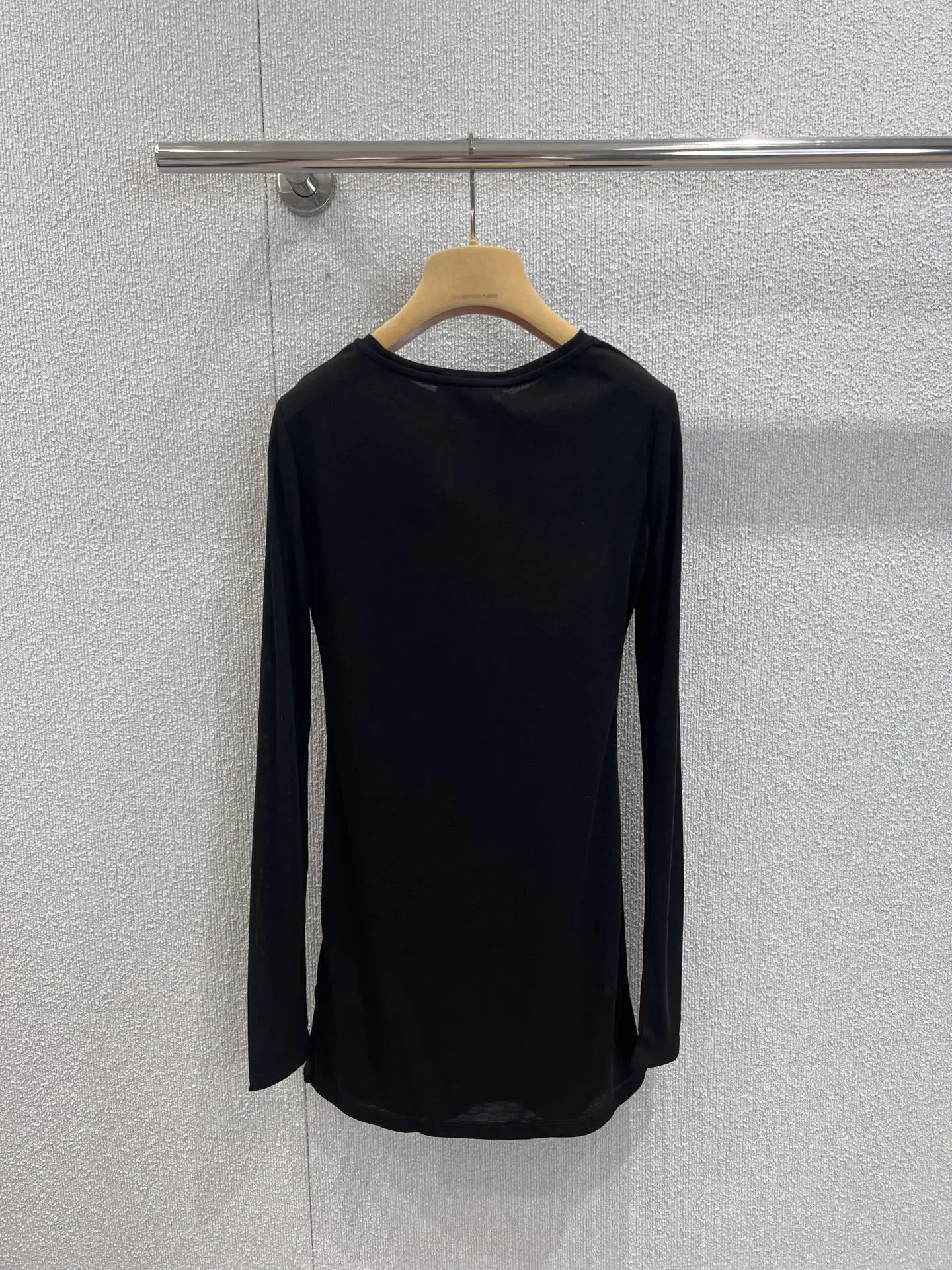 

2025 Spring and Summer Beach Style All-match Spicy Letter Printed O-neck Long Sleeves Slightly Loose Pure Cotton Top