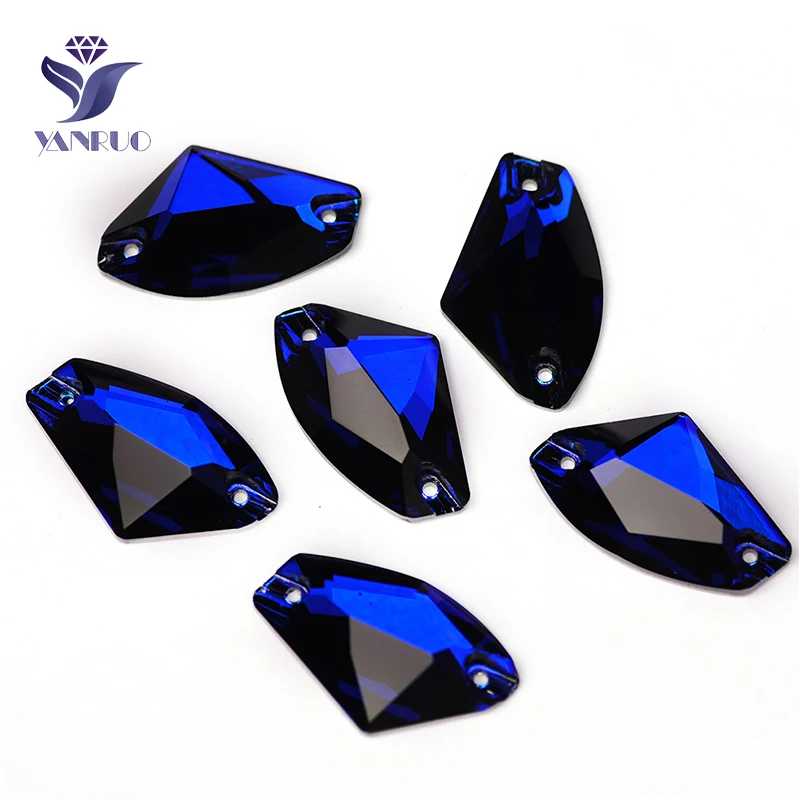 YANRUO 3256 All Sizes Cobalt Galactic DIY Flat Back Sewing Stones And Crystals Strass Sew On Rhinestones For Jewelry Crafts