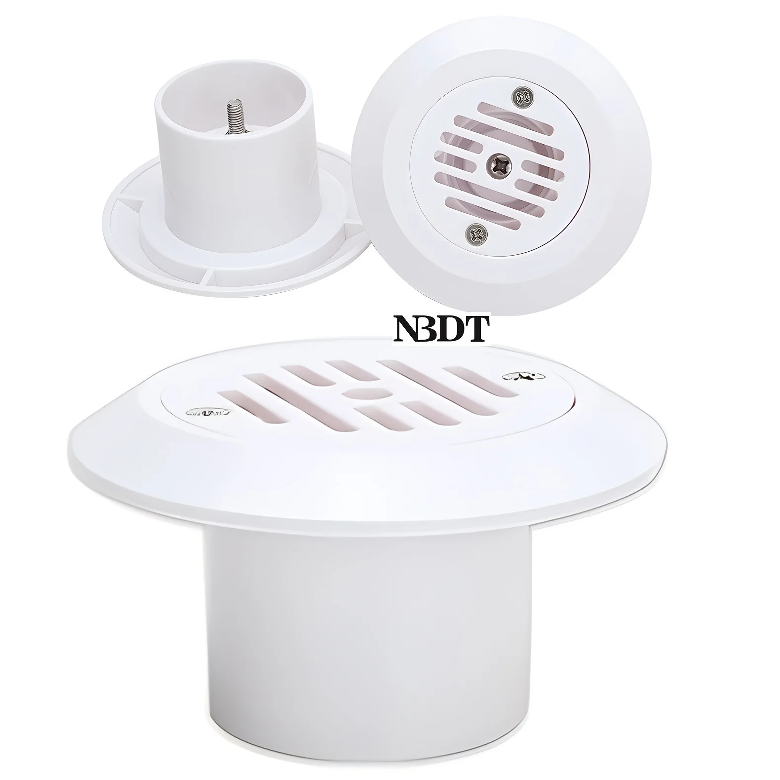 1Piece White ABS Round SPA Swimming Pool Drain Drainage Outlet Inlet Filter Replacement