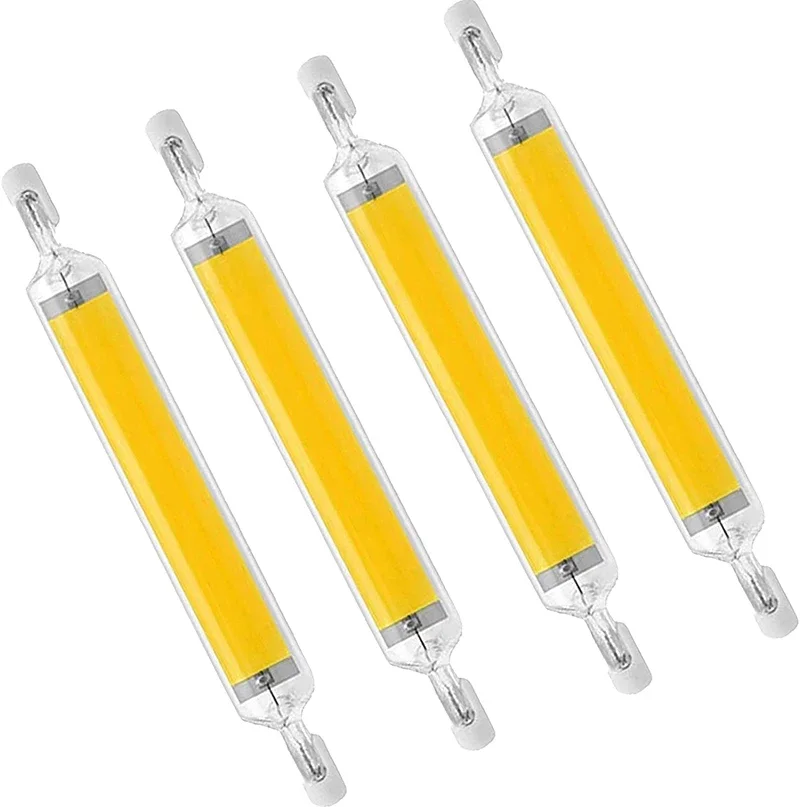 Lumière LED R7S 78mm 118mm, projecteur haute puissance AC 110V 220V, Tube en verre, ampoule COB, remplacement de lampe halogène