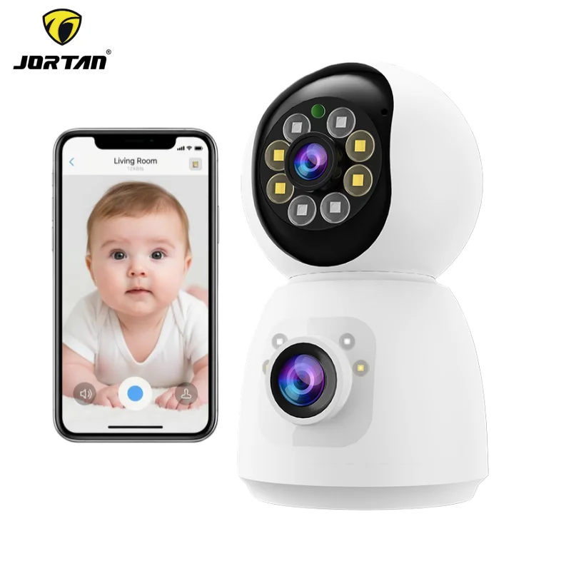 4MP عدسة مزدوجة مراقبة الطفل واي فاي كاميرا Ip خارجية مقاوم للماء Colornigth فيديو الحياة الذكية كاميرات مراقبة للمنزل رصد