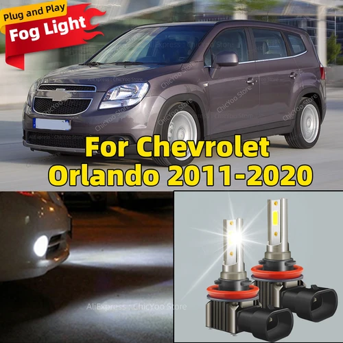 Imagen 1 del producto 2 uds lámpara LED luz antiniebla delantera de coche 6000K accesorios para Chevrolet Orlando 2011 2012 2013 2014 2015 2016 2017 2018 2019 2020
