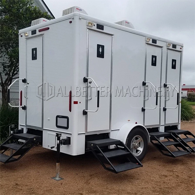 Allbetter VIP Toilet Trailer Portable Luxury Restroom Trailer Outdoor Caravan Shower Steel Modern Toilette Mobile Bathroom WC