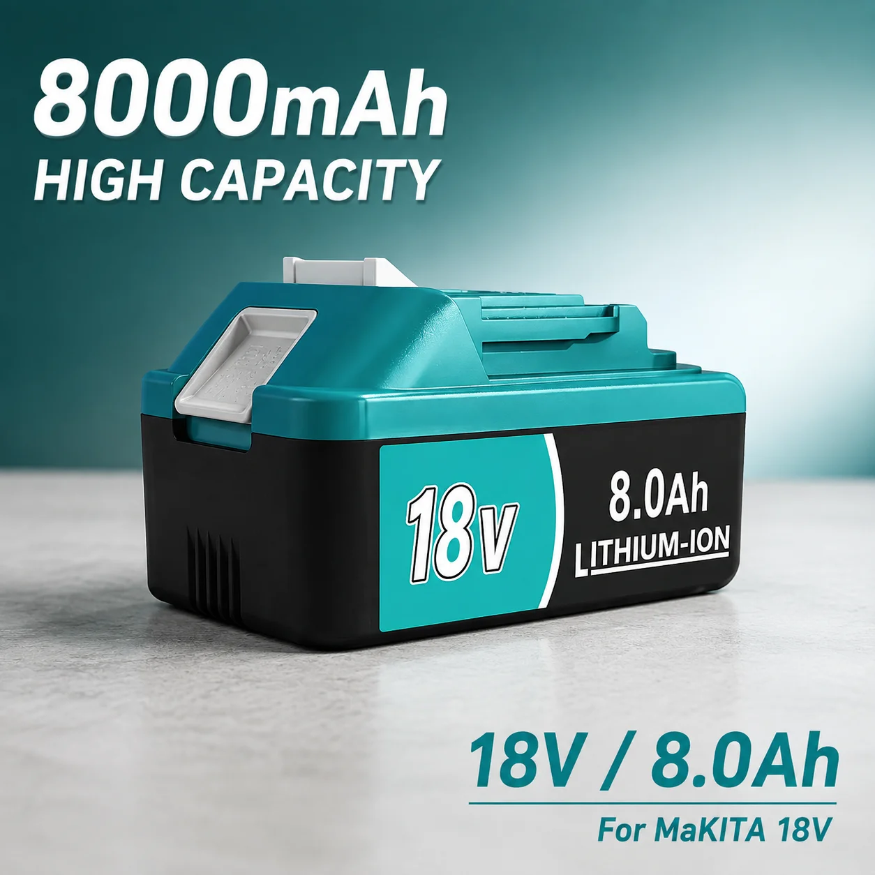 Image of 18V 8,0Ah Lithium-Ersatzakku für Makita 18V LXT Werkzeuge, kompatibel mit BL1830 BL1840 BL1850 BL1860 BL1860B wiederaufladbarer Akku für Elektrowerkzeuge