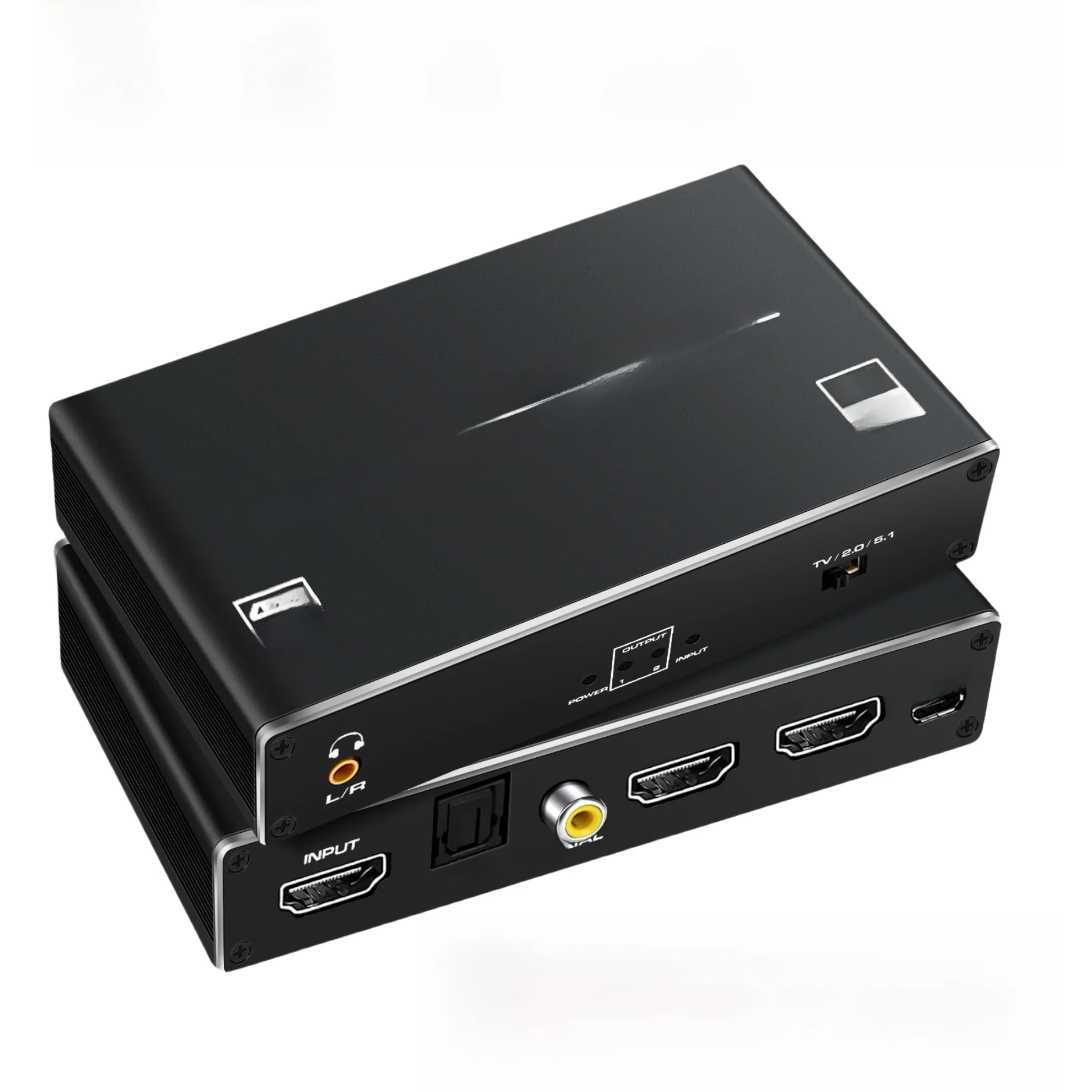 Répartiteur HDMI 4K 60Hz avec extracteur Audio répartiteur HDR HDMI 2.0 1X2 avec audio Toslink/coaxial pour PS5 Xbox série X HDTV