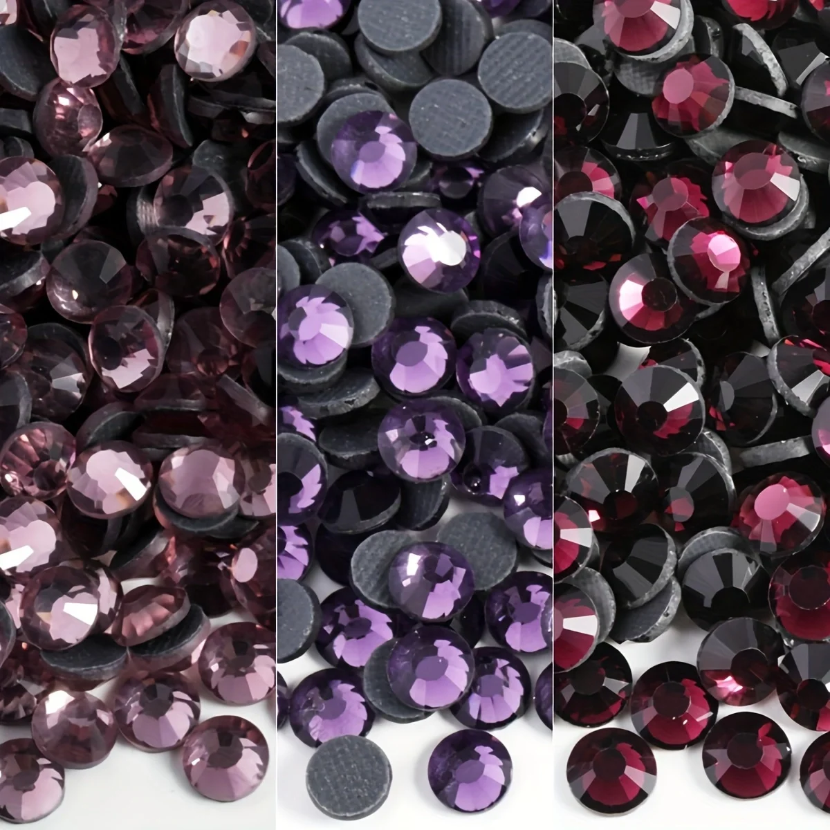 DMC Hotfix Rhinestones  Lt.Amethyst/Tanzanite/Dk.Amethyst SS6-SS20 Flatback Glass Hotfix Rhinestone For Garment Shoes DIY