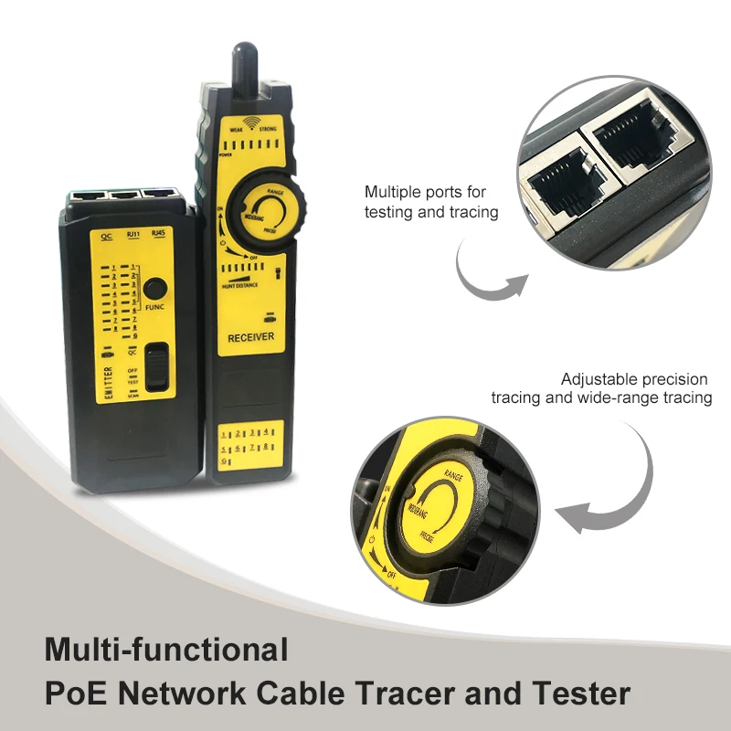 Imagem -04 - Precisão Rede Cabo Tracer Rede Cabo Tracker Sinal Digital Rj11 Rj45 Wire Tracing Alta