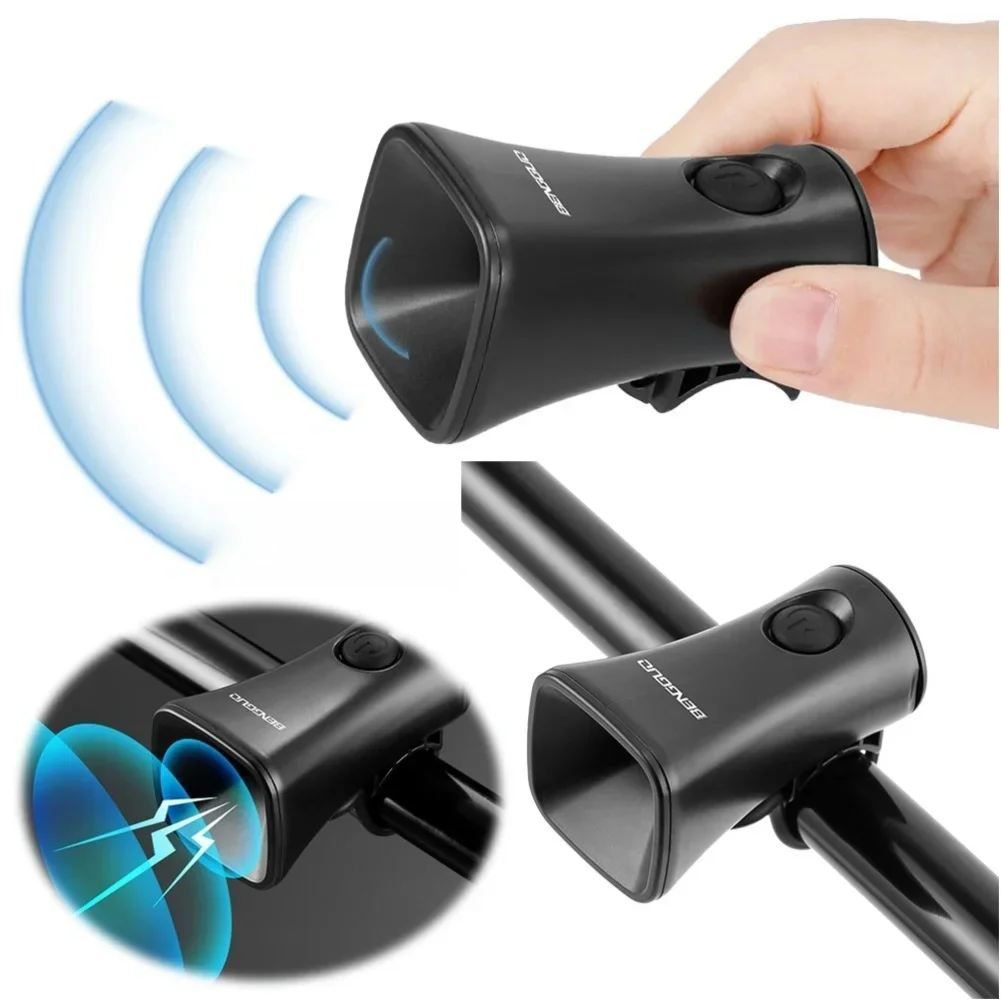 AliExpress 5 Sound Mode Bike Bell Horn Electric Cycling Type-C Charging 120dB Anti-theft Mountain Road Bicycle Scooter Alarm Bell