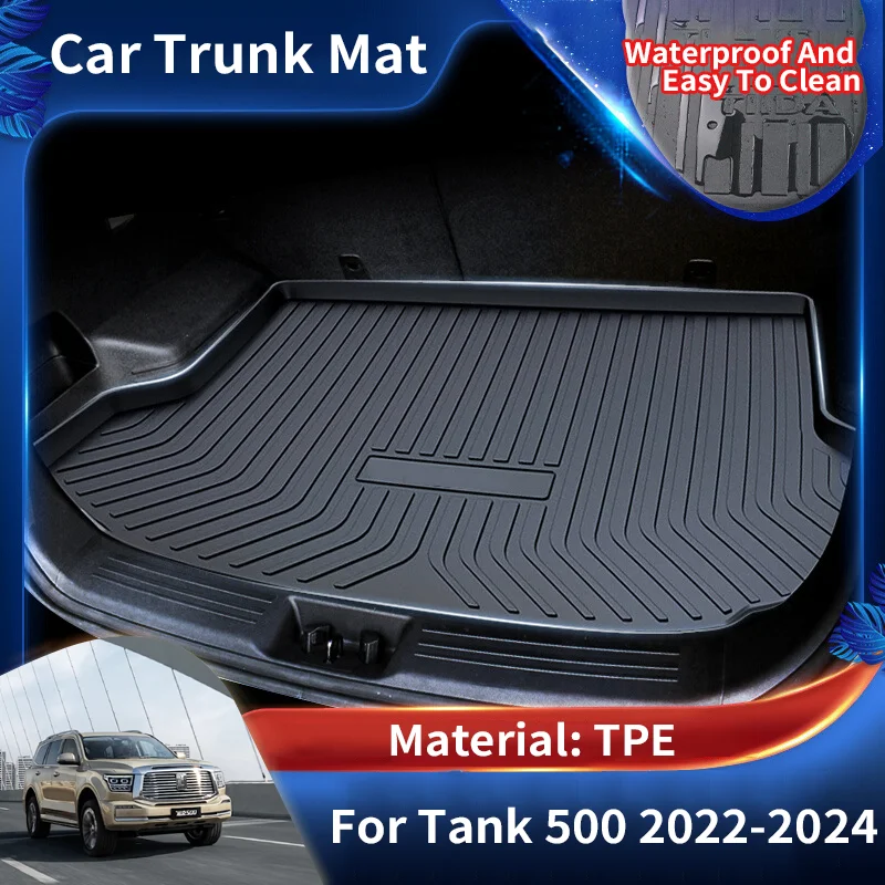 

for Tank 500 600 Hi4-T 2022 2023 2024 TPE Car Boot Liner Cargo Rear Trunk Mats Luggage FLoor Tray Waterproof Carpet Accessories