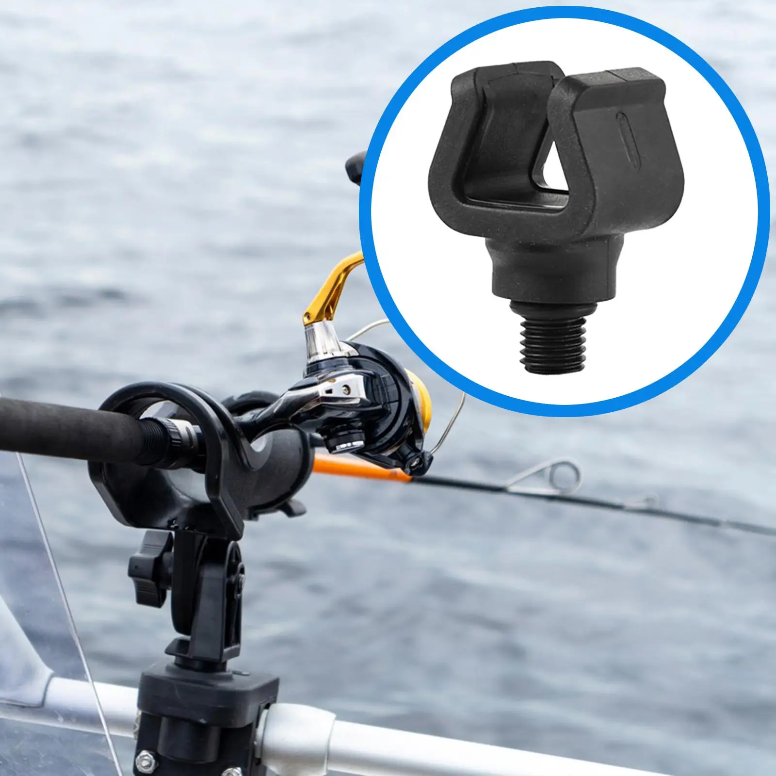 

Thread M3/8 Rod Grips Rest Easy To Install Fishing Rod Rest Head Grip Bracket Durable Fishing Pole Support for Angling Adventure