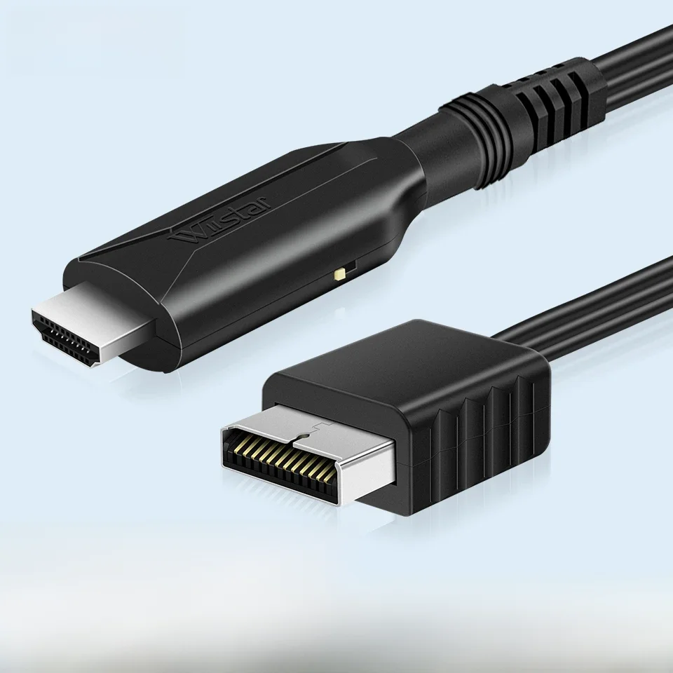 Convertisseur Audio-vidéo Portable PS1 PS2 vers HDMI 480i/480p/576i, prend en charge tous les Modes d'affichage PS2/PS1 PS2 vers HDMI