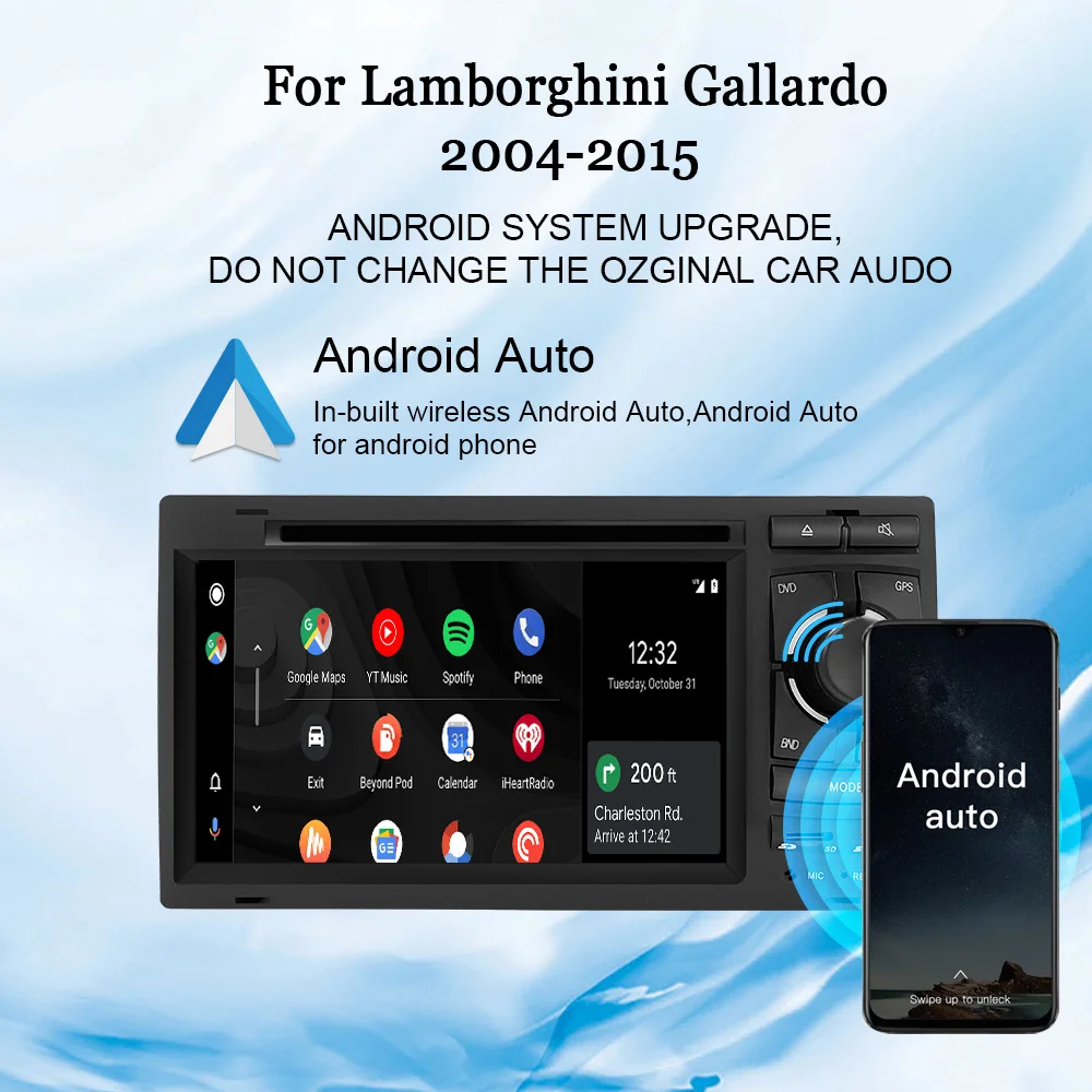 Hualingan for Lamborghini Gallardo GPS CarPlay Radio Stereo Upgrade 7 