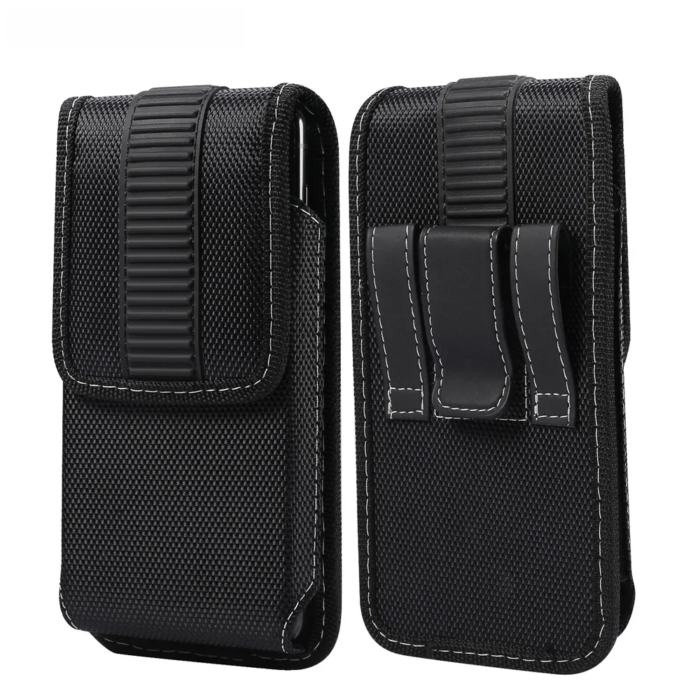 FULAIKATE High-grade Telefon Tasche für iPhone 13 Pro Max Langlebig Tuch Hängen Taille Leder Fall