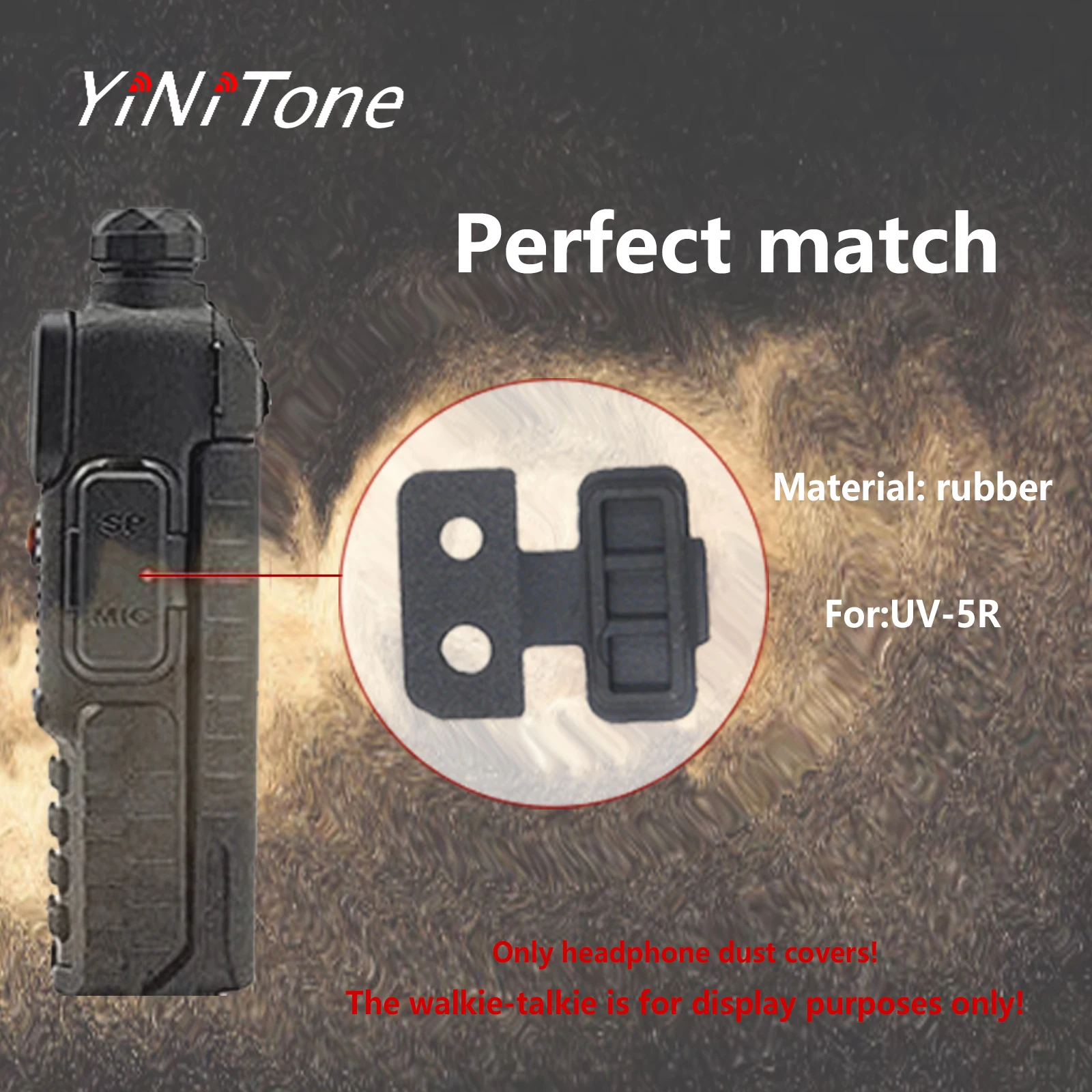 UV-5R Earphone Audio Jack Walkie Talkie Dust Cover DIY Accessories Repair Parts Rubber Dustproof side Cover with Precise Size