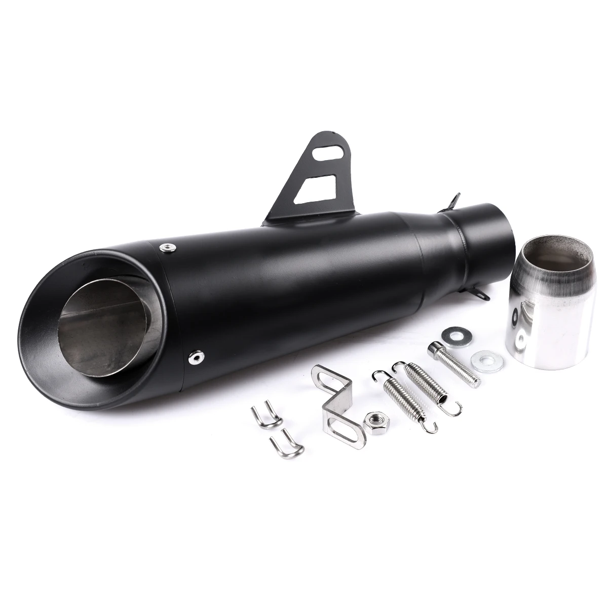 Tubo di scarico per moto con silenziatore, diametro 38-51 mm, scarico per moto in acciaio inossidabile Racing Sports Pit Dirt Bike adatto alla maggior parte delle motociclette