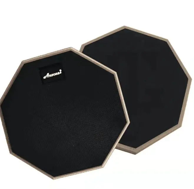 Arborea 12 Inch Drum Practice Pad-Double Sided Rubber Dumb Pad and 5A Drumsticks & Storage Bag For Drummers and Beginners