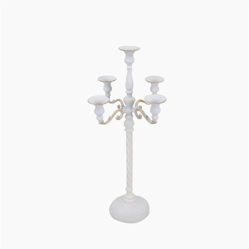 Metalen Kandelaar voor Bruiloft Tafeldecoratie Kandelaar Goud Wit Zilver 5 Armen 63 cm 73 cm 89 cm - afbeelding 2
