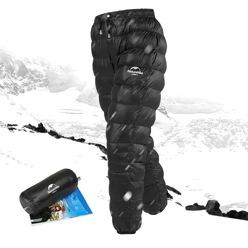 Naturehike Outdoor Down Pants Waterproof Wear Ultralight Thermal Hiking Pants Camping Warm Winter Goose Down Pants NH18K210-K — zdjęcie 2