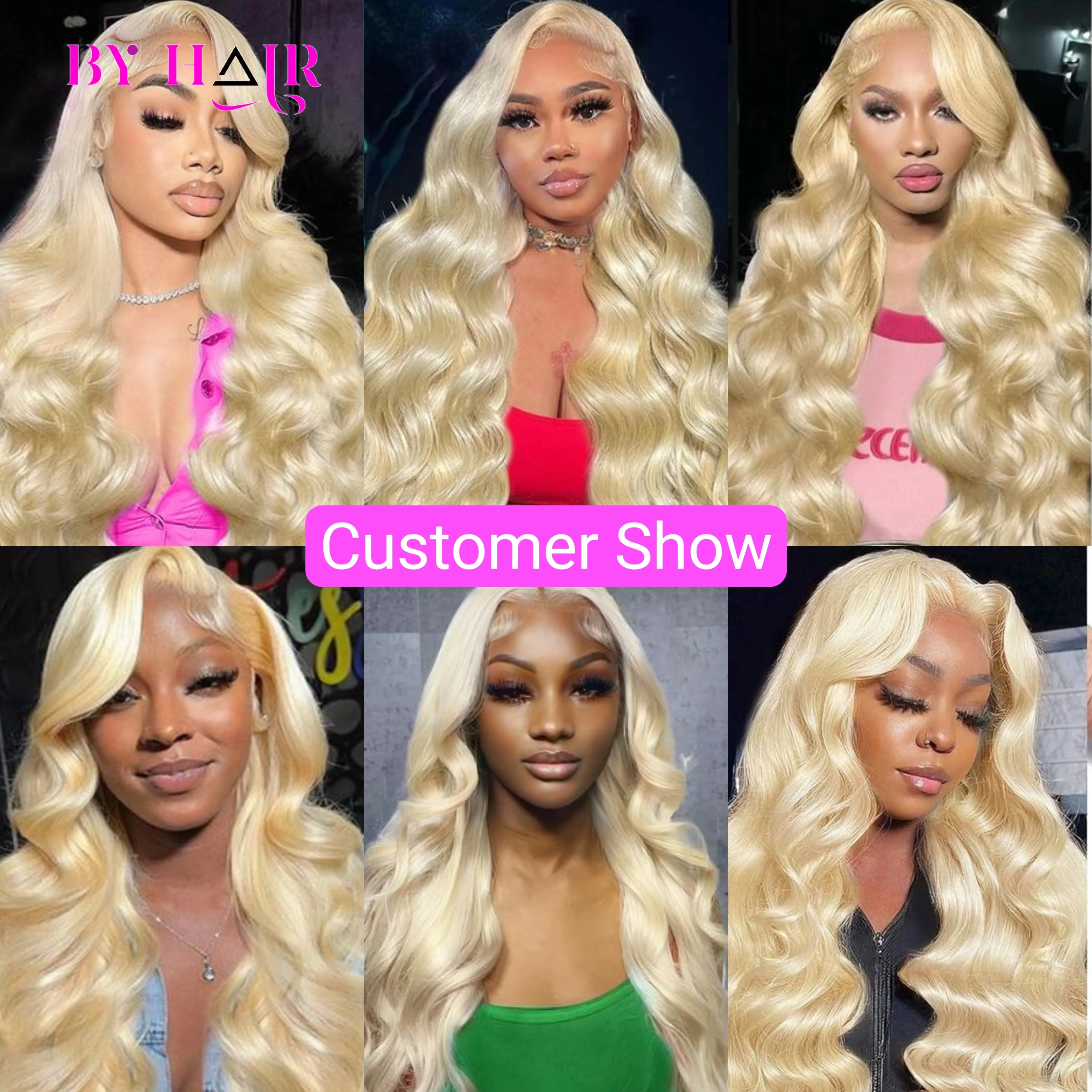 Pacotes do Weave do cabelo louro do mel, 613, onda peruana do corpo, cabelo humano cru, trama das extensões, 12 a 32"