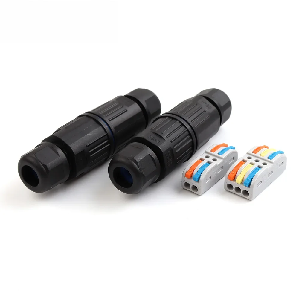 Conector de cabo à prova d'água IP68 Conexão rápida 2 em 2 saídas 3 em 3 saídas 2/3 pinos Adaptador