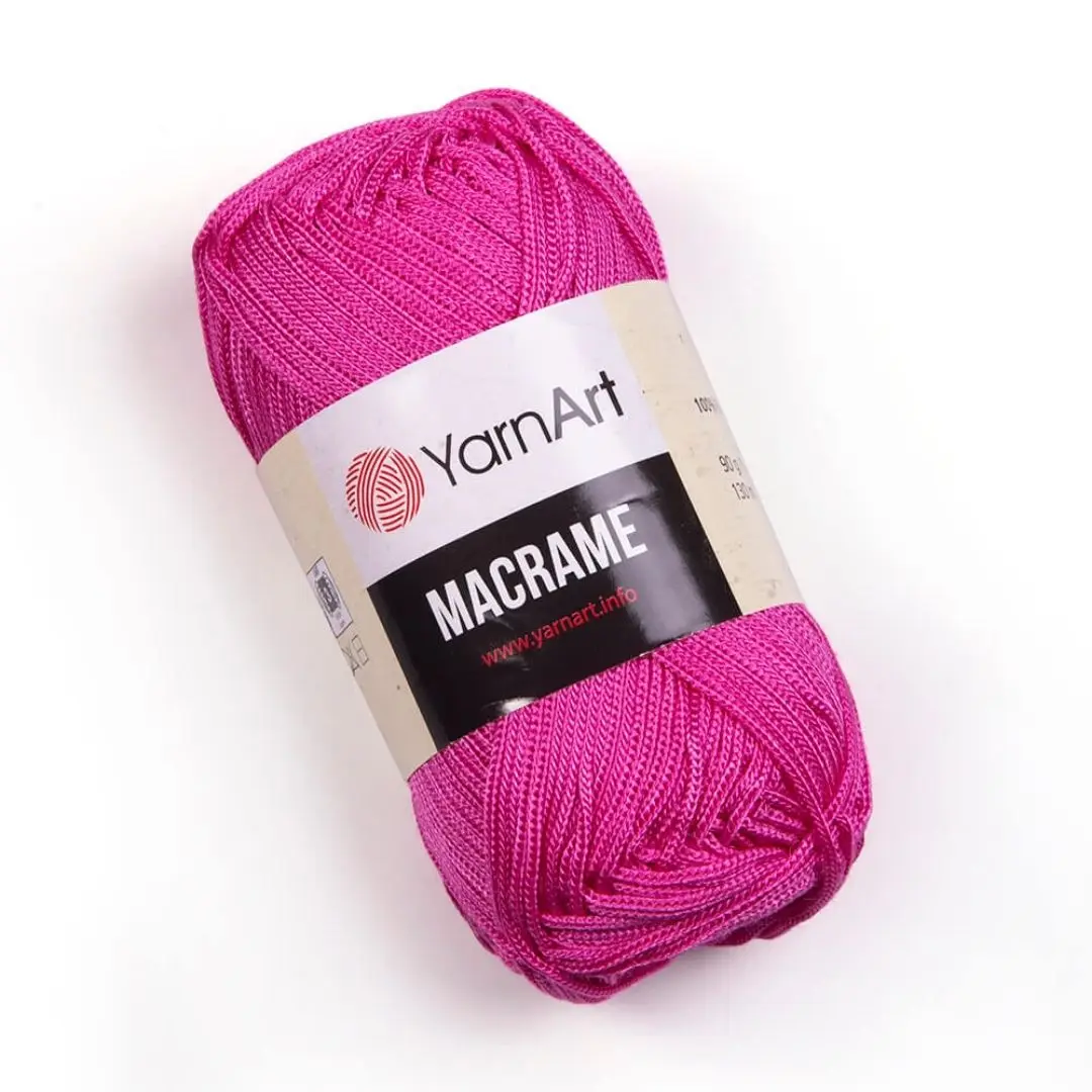 Yarnart makrama przędza 100% poliester 4mm / 90g / 130m ręcznie robiona, Hobby, torba, nić sznurkowa skręcona dekoracja ślubna do domu