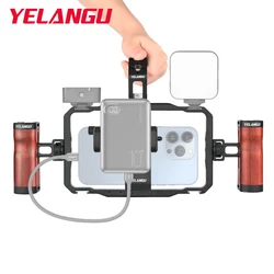 YELANGU Mobile Smartphone Video Rig Gimbal Hand Stabilizer For Cell Phone Cage Film and Television Shooting Cradle Small