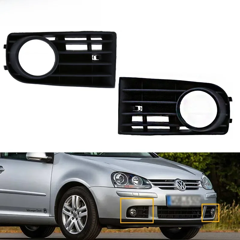 Do VW Golf 5 A5 MK5 R32 2004-2009 Światła przeciwmgielne LED Reflektor przeciwmgielny Przedni zderzak Osłona światła przeciwmgielnego Grill Osłona światła przeciwmgielnego Osłony — zdjęcie 2