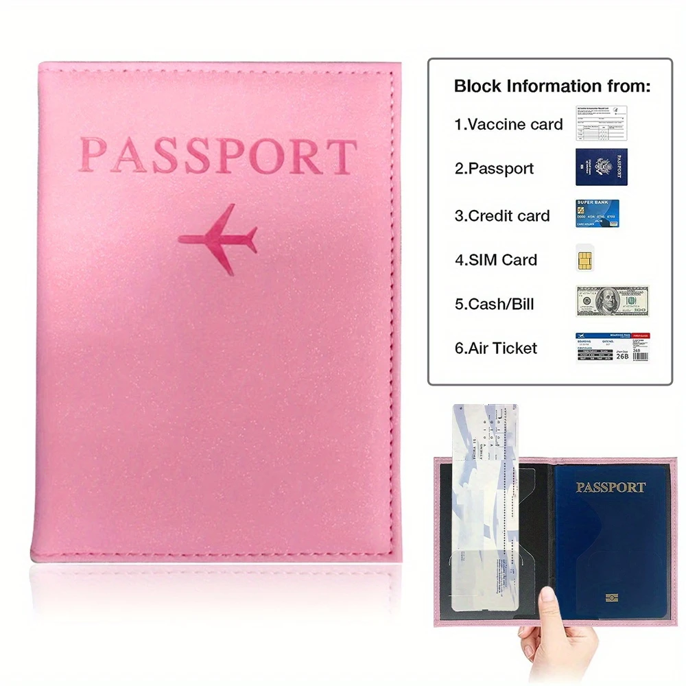 Porte-passeport portable personnalisé avec imprimé floral rose et lettres – Organisateur de documents de voyage élégant – Portefeuille indispensable pour les vacances