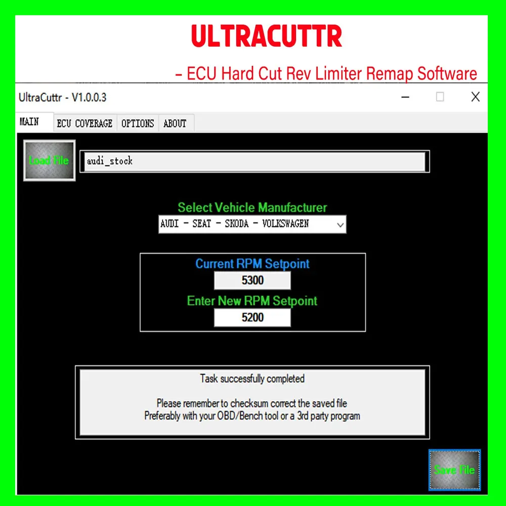 UltraCuttr ECU workshop Change RPM REV Limit factory repair ECU service Automobile Diagnostic Tools link Car Vehicle Tool Auto