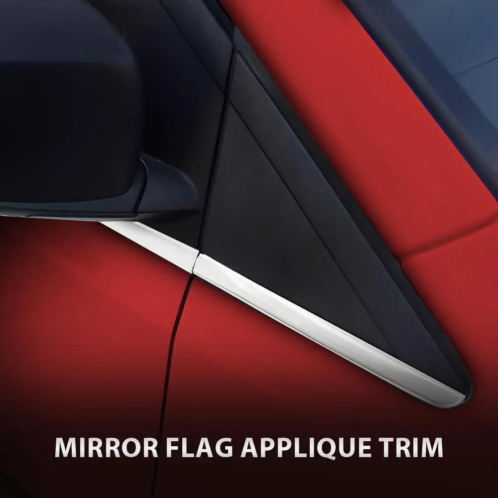 

1 Pair Mirror Flag Applique Trim Fit for 08-19 Dodge Caravan 08-16 Town&Country Front Lh&Rh Black Side Mirror Cover Durable