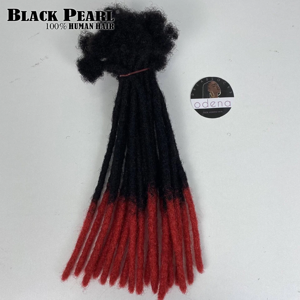 1B/Red human hair dreadlocks ExtensionsHuman Hair Dreadlocks Loc Extensions Kinky Straight 100% Human Hair Dreadlocks Extensions