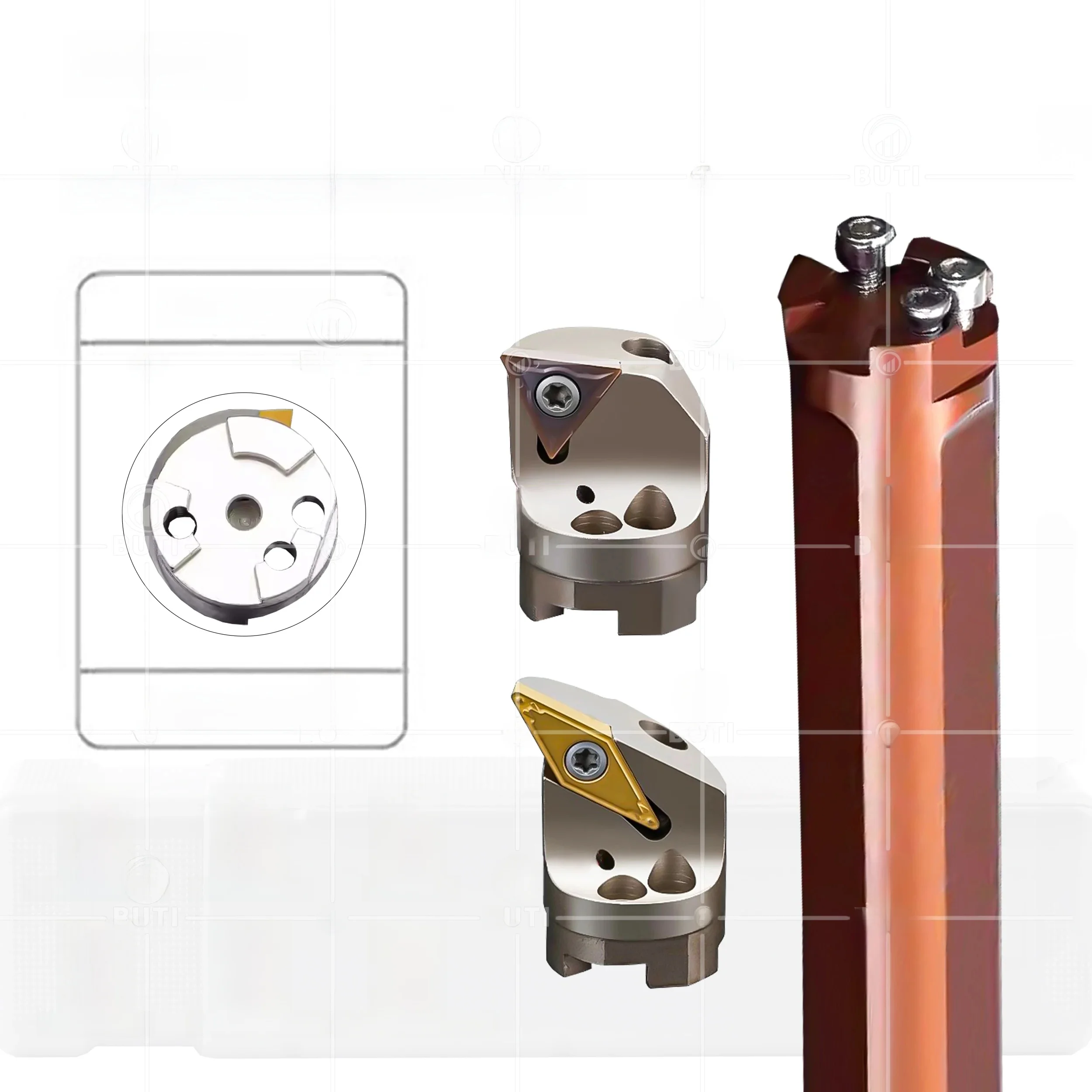 Modulaire verlating Combinatie Gesplitst type Draaigereedschappen voor interne gaten Interne koeling Anti-seismische staaf YGIVR Kan de kop vervangen - afbeelding 2