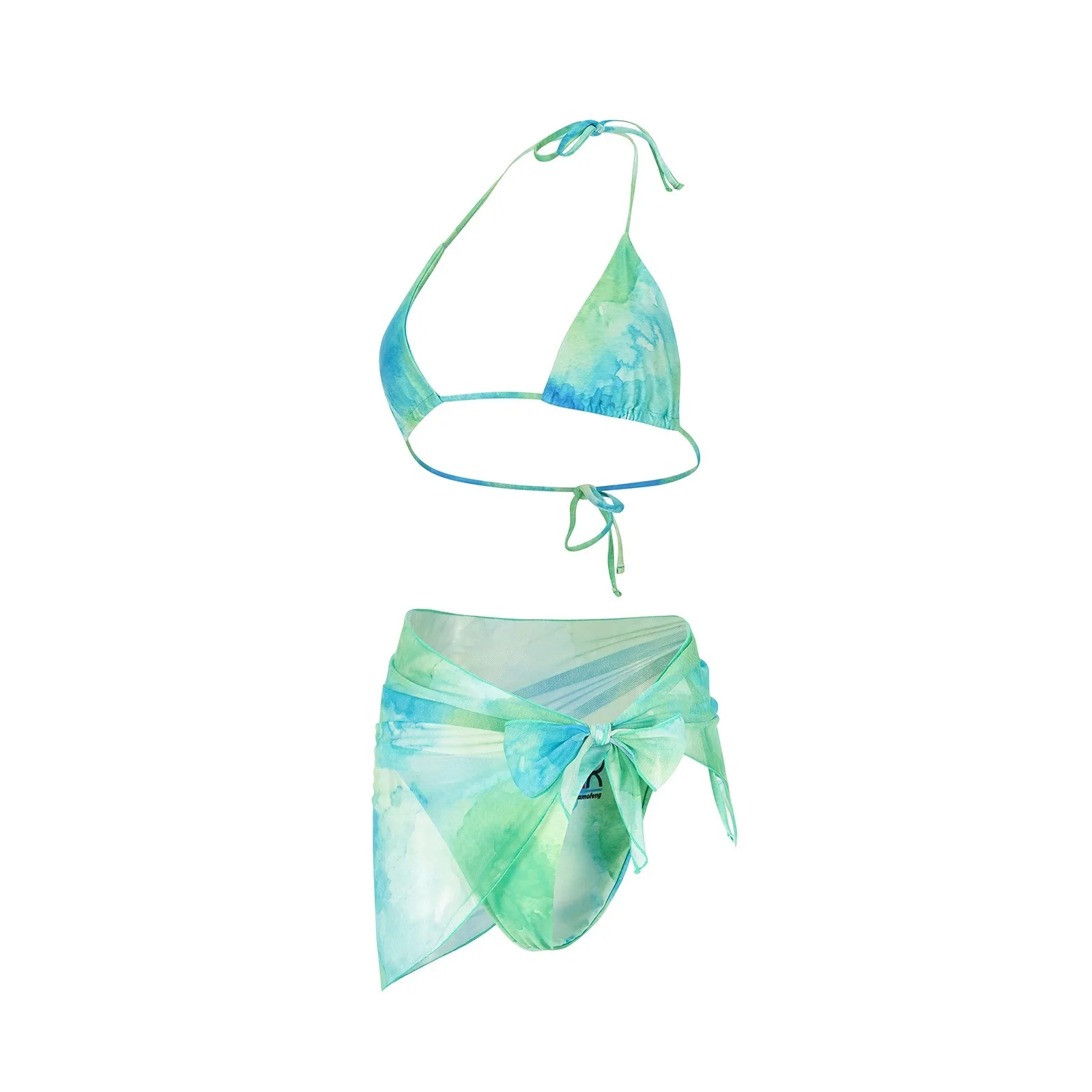 3-teiliges Set Bikini-Badeanzug, Badeanzüge für Damen, sexy, mit Vertuschung, Badebekleidung, Strandurlaub, Bräunungs-Badeanzug