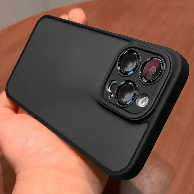Magnetyczne luksusowe bezprzewodowe ładowanie dla etui Magsafe dla iPhone'a 16 15 14 13 12 11 Pro Max Matowa półprzezroczysta osłona przeciwwstrząsowa — zdjęcie 2